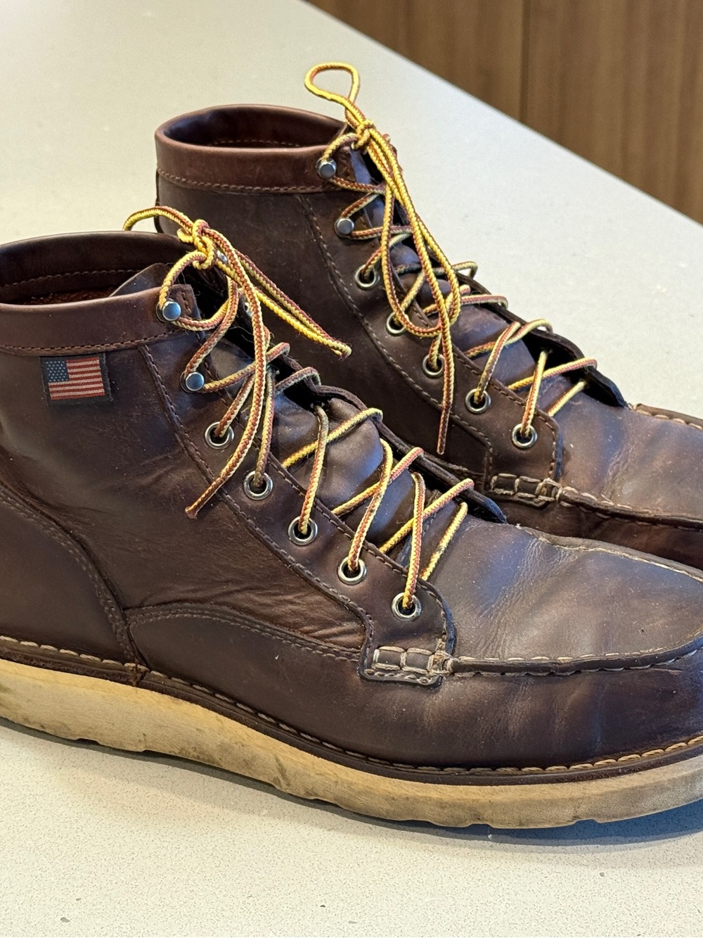 Danner Brown Leather Moc Steel Toe Boots